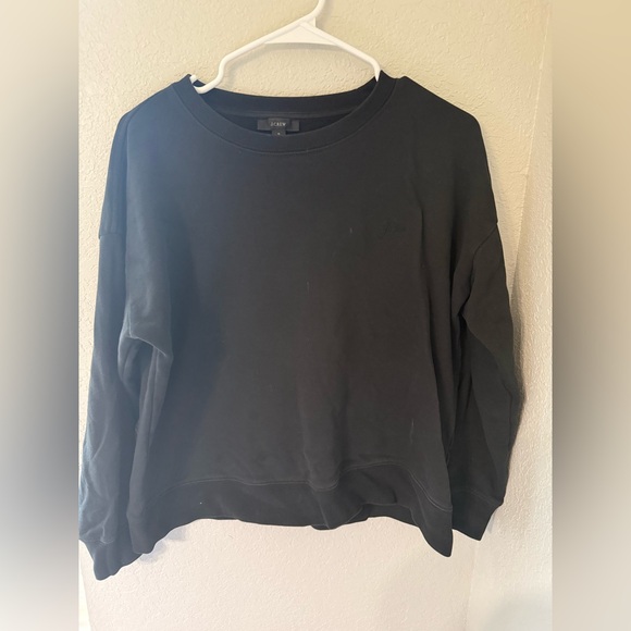 J Crew Sweater 100% Cotton black Crew Neck Men's Small - Picture 1 of 7